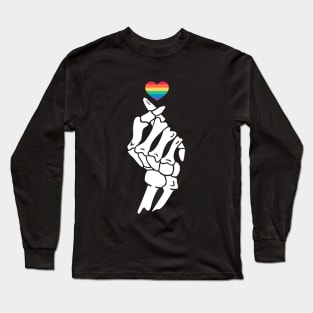 Skeleton Pride Heart Long Sleeve T-Shirt